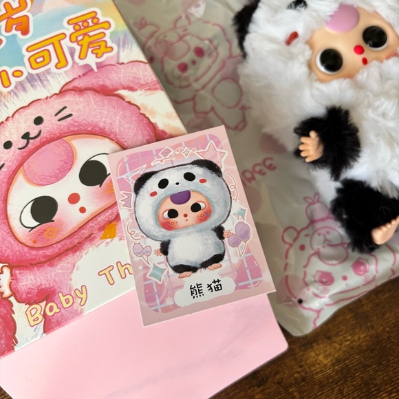 Baby Three Big Cute Plush Pendant Blind Box Confirmed PANDA - Picture 3 of 9